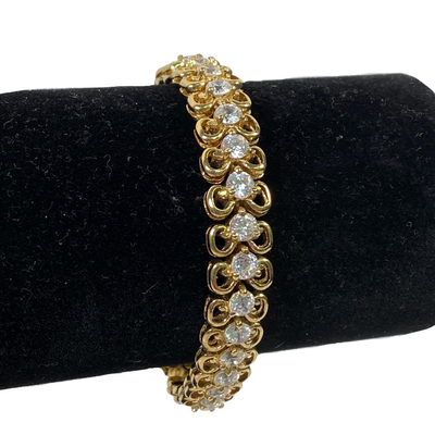 Gold Tone Gemstone Bracelet