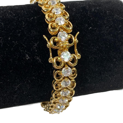 Gold Tone Gemstone Bracelet