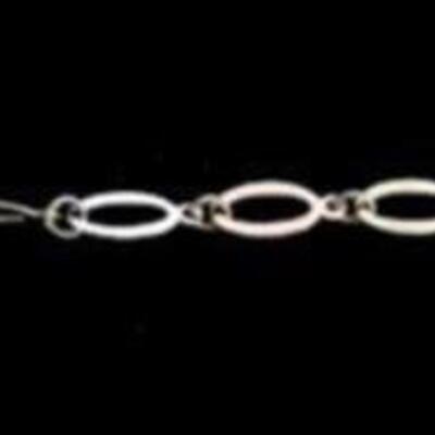 10k Yellow, Rose & White Gold Chain Link Bracelet