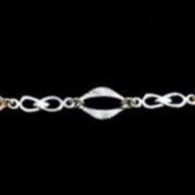 10k Yellow, Rose & White Gold Chain Bracelet