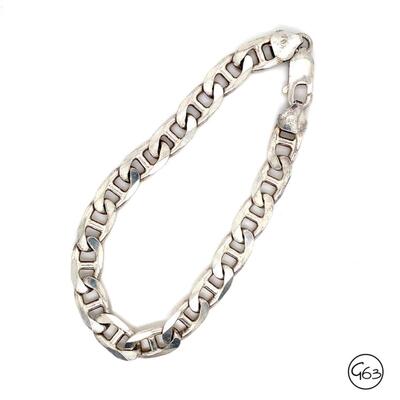 Italian Sterling Silver Anchor Chain Bracelet