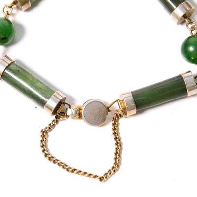 Vintage Gold Tone Chrysoprase Bracelet