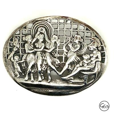 Sterling Brooch w/ Classical Theme