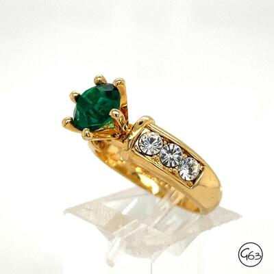 14K HGE LIND Gemstone Ring, Size 5.5