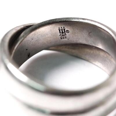 James Avery Sterling Crossover Double Ring Band, Size 6