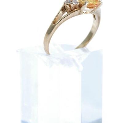 10K Yellow Gold & Citrine Ring, Size 6