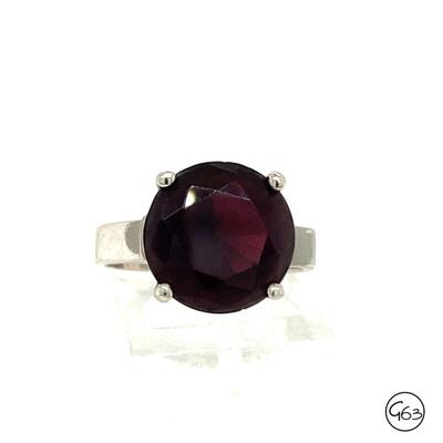 Sterling Purple Gemstone Ring, Size 6.75