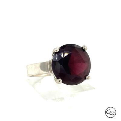 Sterling Purple Gemstone Ring, Size 6.75