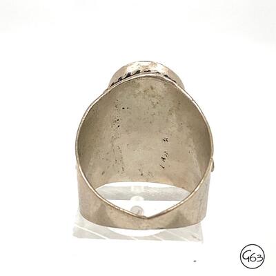 Custom Sterling Purple Jadeite Ring, Size 7