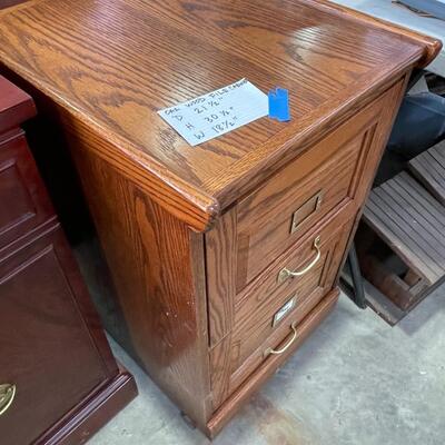 Oak 2 drawer file cabinet