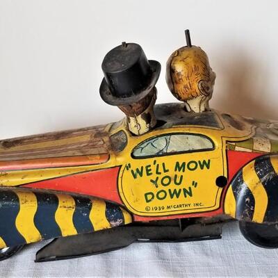 Lot #155  Vintage (1930's) Tin Toy Car - Charlie McCarthy/Mortimer Snerd