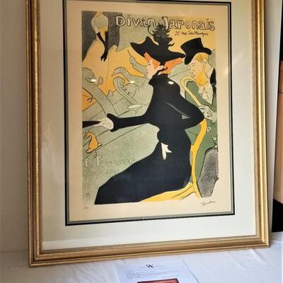 Lot #160  LIthograph after Toulouse-Lautrec - "Divan Japonais" 1980