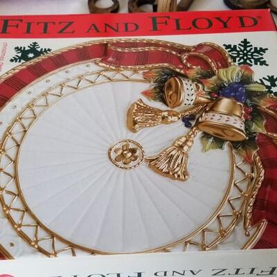 Lot #164  Christmas Lot - 5 pieces - Fitz/Floyd, Lenox, etc.