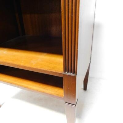 Solid Wood Cherry Side Table with Single Drawer and Open Shelves Choice A