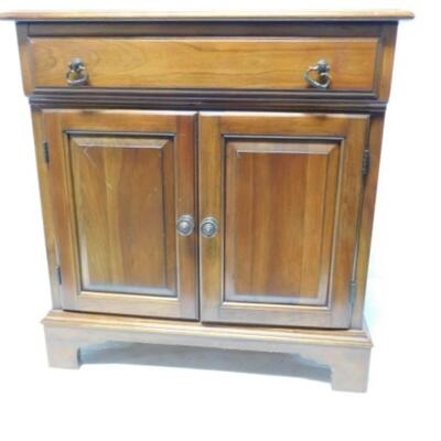 Solid Wood Cherry Side Cabinet with Single Drawer