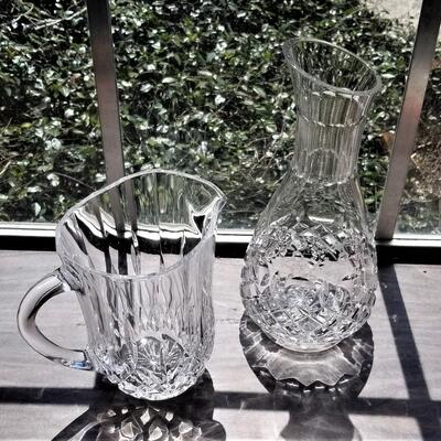 Lot #173  Two nice pieces of crystal - pitcher and carafe