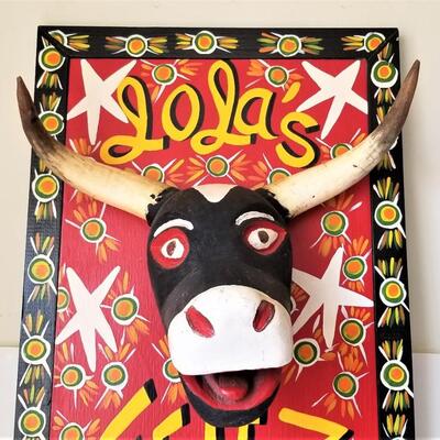 Lot #180  Simon of New Orleans Art piece - Real horns - 2007