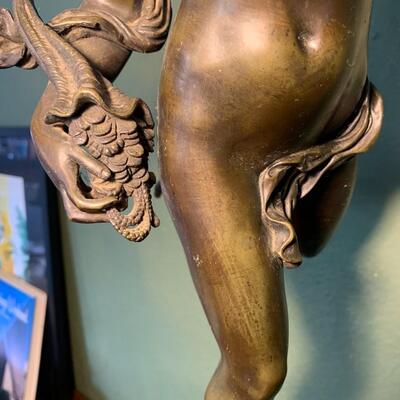 After Louis Giullame Fulconis Bronze Statue of Abundance