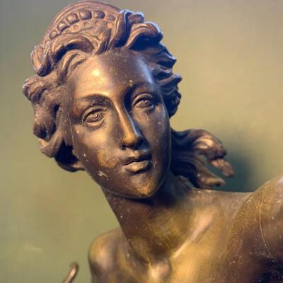 After Louis Giullame Fulconis Bronze Statue of Abundance