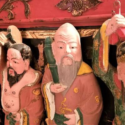 Lot #205  Antique Asian Temple Carving - all original