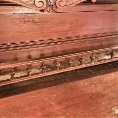 Lot #214  Large Antique Jacobean Style Sideboard