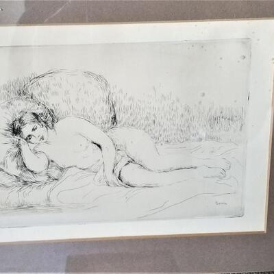 Lot #216  RENOIR etching - 1906  "Femmes Couches"