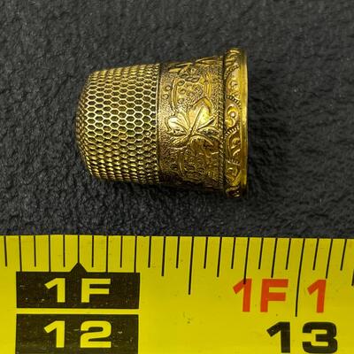 ANTIQUE SIMONS BROTHERS GOLD-FILLED THIMBLE