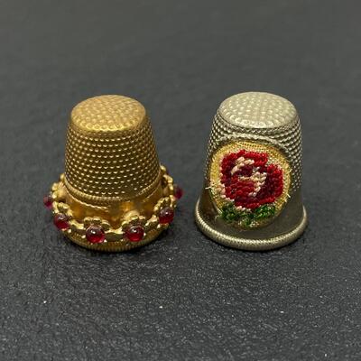 PAIR OF VINTAGE AUSTRIA THIMBLES