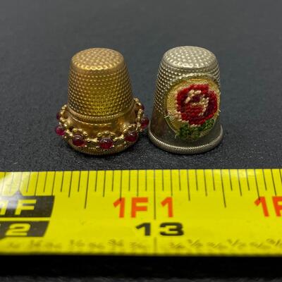 PAIR OF VINTAGE AUSTRIA THIMBLES
