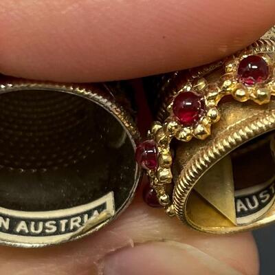 PAIR OF VINTAGE AUSTRIA THIMBLES