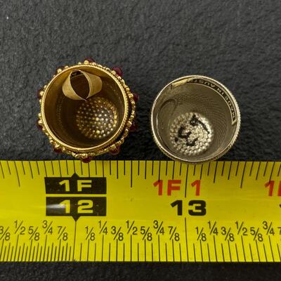 PAIR OF VINTAGE AUSTRIA THIMBLES