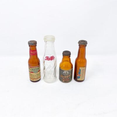 ASSORTED MINI BOTTLE SALT & PEPPER SHAKERS