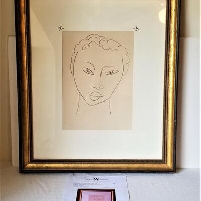 Lot #221  Henri Matisse Lithograph - numbered - Gallery Piece
