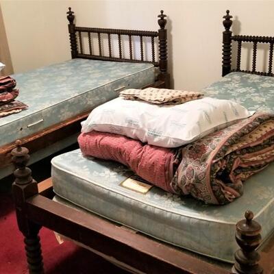 Lot #227  Sweet pair of Antique Twin beds