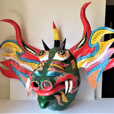 Lot #228  Oversized Papier Mache Mask - Venezuela