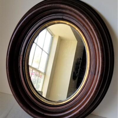 Lot #229  Small Vintaqe Oval Wall Mirror