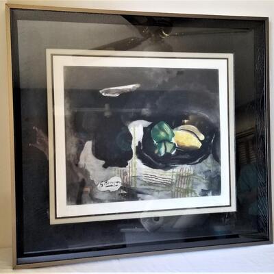 Lot #230  Color Aquatint Etching by noted Modern Artist Georges Braque