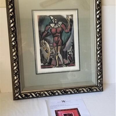 Lot #235  Color Aquatint Etching - listed artist Georges Rouault - 