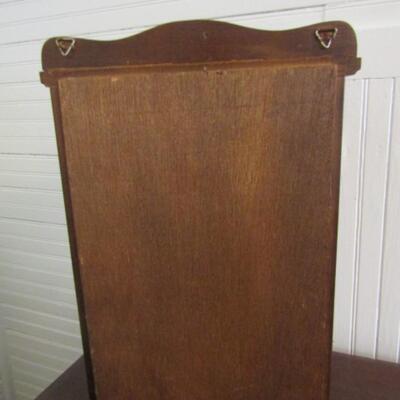 Wood Frame Dresser Top/Wall Mount Curio Display Case