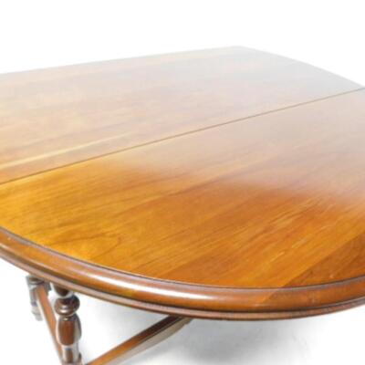 Vintage Solid Wood Cherry Petite Drop Leaf Side Table