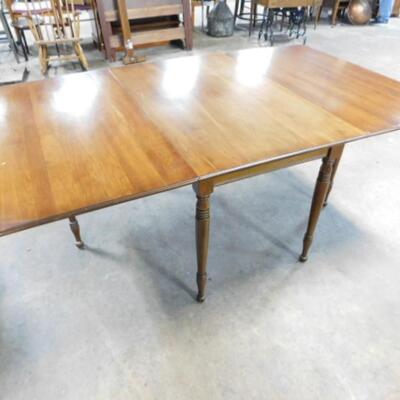 Vintage Solid Wood Cherry Drop Leaf Gateleg Dining Table