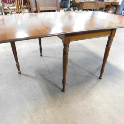 Vintage Solid Wood Cherry Drop Leaf Gateleg Dining Table