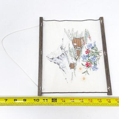 HAND EMBROIDERED WALL HANGING OF THE MATTERHORN, SWITZERLAND