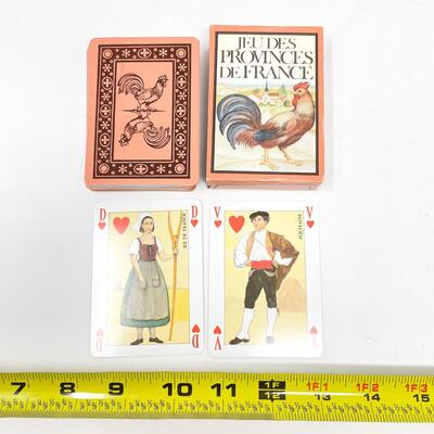 FRENCH PLAYING CARDS & CEDAR CARD BOX