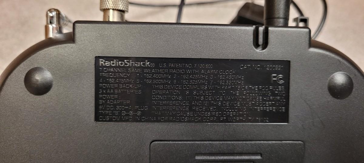 Lot 249 NOAA Radio Shack Weather Radio w/ Alarm Clock
