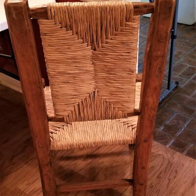 Lot #236  Hand Crafted Rush Bottom Side Chair