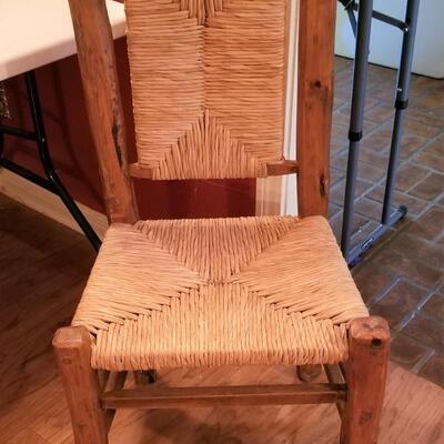 Lot #236  Hand Crafted Rush Bottom Side Chair