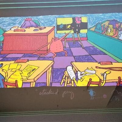 Lot #237 Hilarious Lithograph by Matt Rinard  "Stacked Jury"