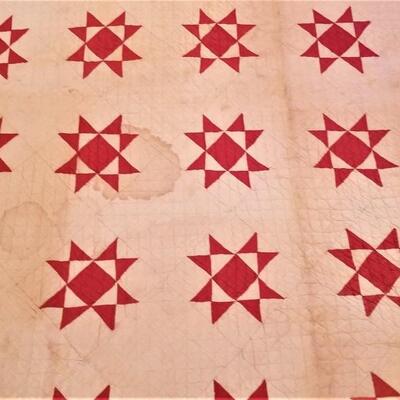 Lot #238  Antique cotton hand sewn quilt - Star pattern