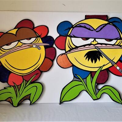 Lot #241  J. Jeske Smoking Flowers - Pair